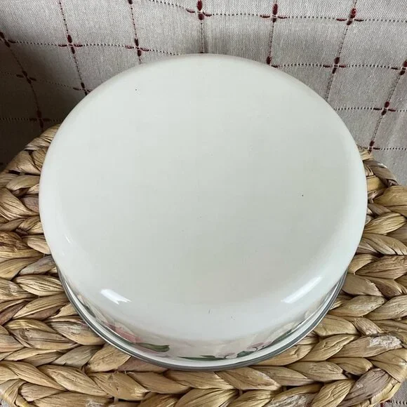 Pfaltzgraff Garden Party (Garden Impressions) Set of 4 Enamel Mixing Bowl Flat - Picture 8 of 11